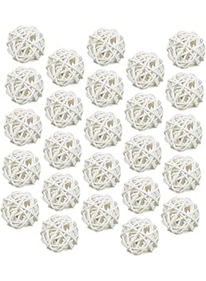 25 Pcs Natural Rattan Balls For Aromatherapy And Home Decor Wicker Decorative Balls - Image 1