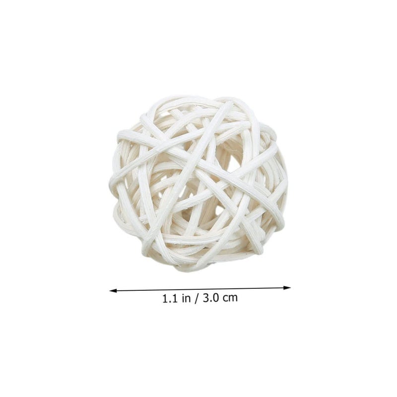 25 Pcs Natural Rattan Balls For Aromatherapy And Home Decor Wicker Decorative Balls - Image 3