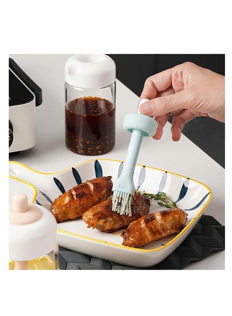 KASTWAVE Oil Dispenser Bottle with Brush, Vinegar Soy Sauce Mister Bottle, Seasoning Container Glass Condiment Bottles for Kitchen Cooking Baking Air Fryer Basting BBQ Buffet Roasting Marinating  - Image 2