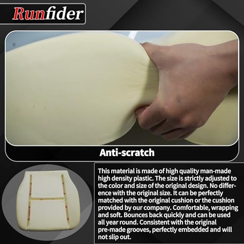 runfider Driver Side Bottom Replacement Seat Foam Cushion Seat Foam Pad Compatible with Chevy Avalanche Silverado Suburban Tahoe GMC Sierra Yukon 2003 2004 2005 2006 - Image 5