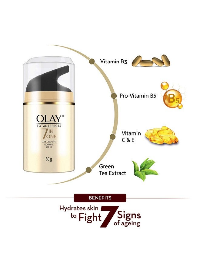 Olay Total Effects Day Cream With Spf 15 | Fights 7 Signs Of Ageing | With Niacinamide And Green Tea Extracts | Normal, Oily, Dry, Combination Skin | 50G - Image 5