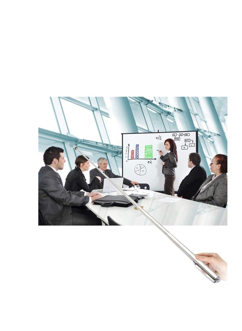Extendable Telescopic Teachers Pointer, Teaching Pointer, Hand Pointer Extendable Telescopic Retractable Pointer Handheld Presenter Classroom Whiteboard Pointer for Guides & Teachers - Image 2