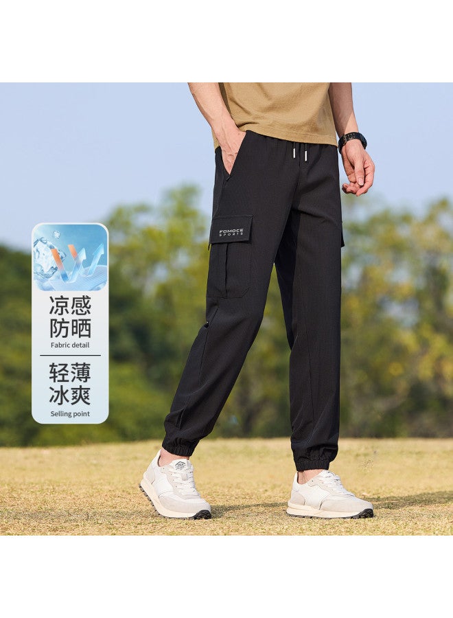 Fomoce lightweight Comfortable Casual Joggers With Cuffed Ankles, Outdoor Sun Protection & Versatile Cargo Pants - Image 2