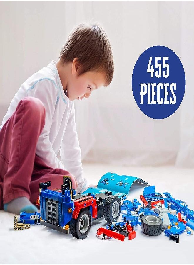 Top Race Stem Building Toys for Boys Building Sets Truck 2 in 1 Stem Kits for Boys Gift Toys for Boys Ages 6 7 8 9 10 11 12 13 14 Year Olds and Older, RC Car Remote Control Car Model Kits  - Image 5
