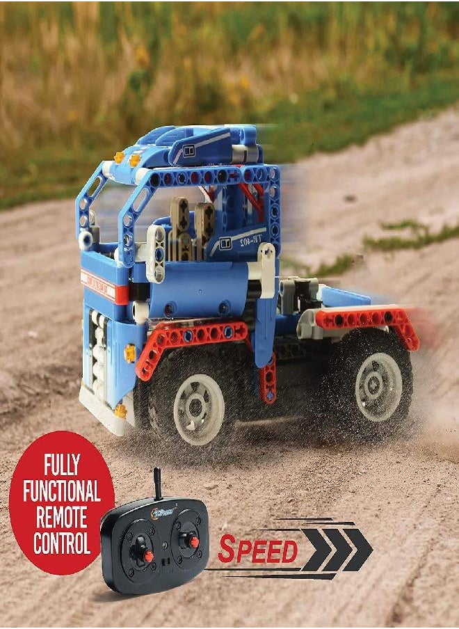 Top Race Stem Building Toys for Boys Building Sets Truck 2 in 1 Stem Kits for Boys Gift Toys for Boys Ages 6 7 8 9 10 11 12 13 14 Year Olds and Older, RC Car Remote Control Car Model Kits  - Image 3