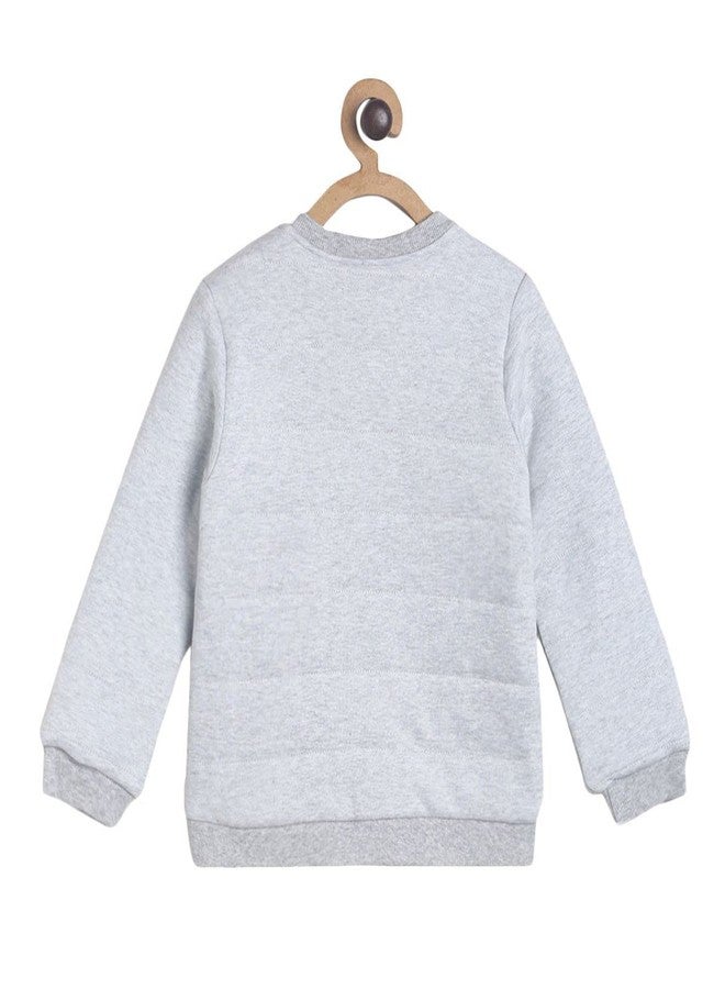 miniklub Baby Front Open Long Sleeve Knitted Cotton Grey Color Jacket (3-6M) - Image 2