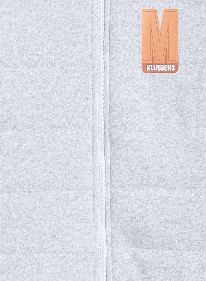 miniklub Baby Front Open Long Sleeve Knitted Cotton Grey Color Jacket (3-6M) - Image 3