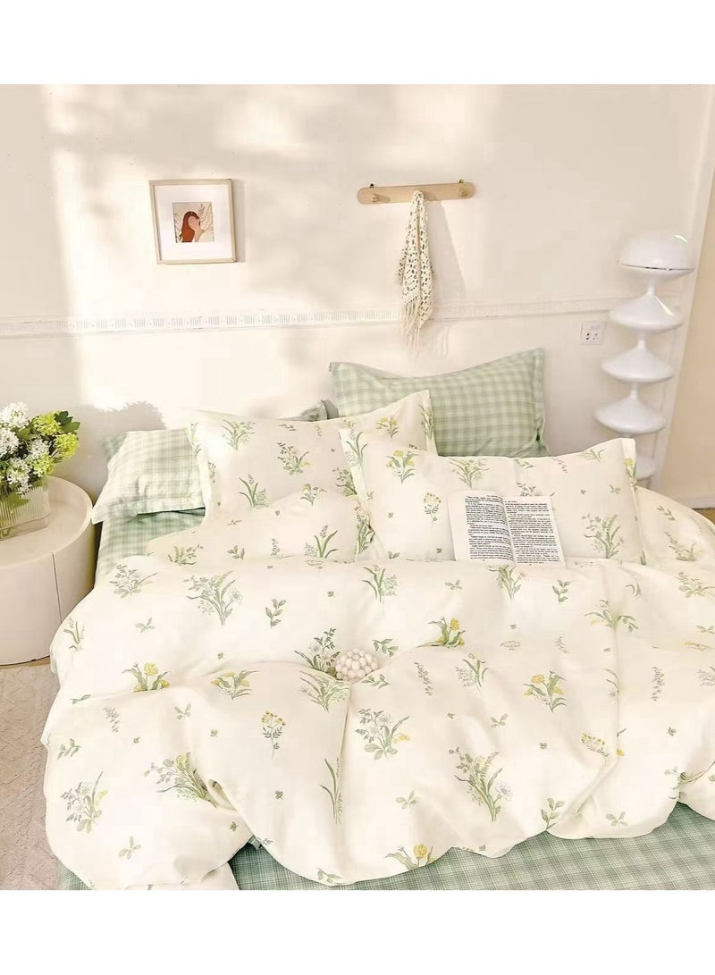 Duoduo home Bedding set 100% cotton,High-quality duvet cover set 220×240cm , king size ,6pcs set with duvet cover and fit sheet and 4pcs pillowcases - Image 1