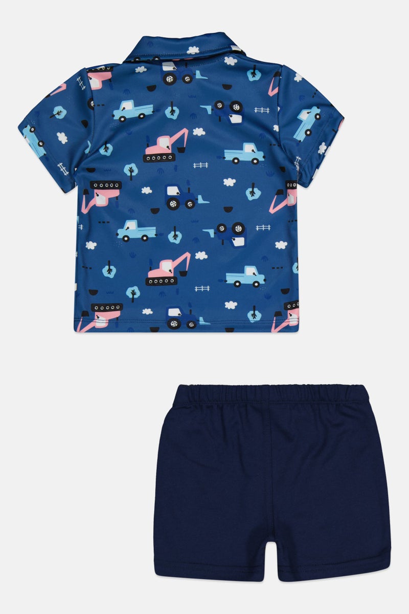 Ocean Pacific Toddlers Boy 2 Pieces Graphic Print T-Shirt And Shorts Set, Multicolor - Image 2