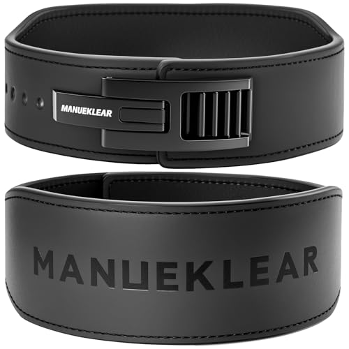 M MANUEKLEAR MANUEKLEAR Tapered Lever Weight Lifting Belt, 10MM Quick Locking Lever Belt Weightlifting Men, Lifting Belt Lever for Powerlifting & Deadlifts - Image 1