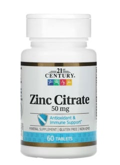 21st CENTURY Zinc Citrate 50 mg 60 Tablets 
