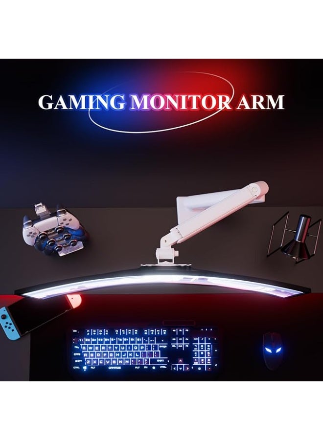 ETHU Single Monitor Arm, Adjustable Gas Spring Monitor Stand for 13-32 inch Monitor up to 9kg, Full Motion Computer Monitor Mount - Image 2