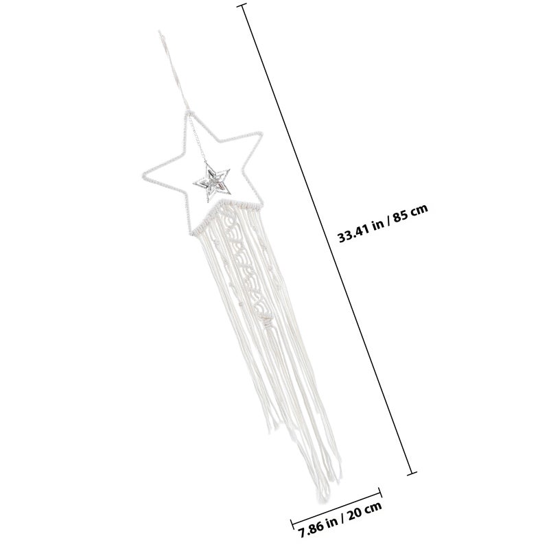 Wall Hanging Macrame Hollow Star Cotton Rope - Image 2