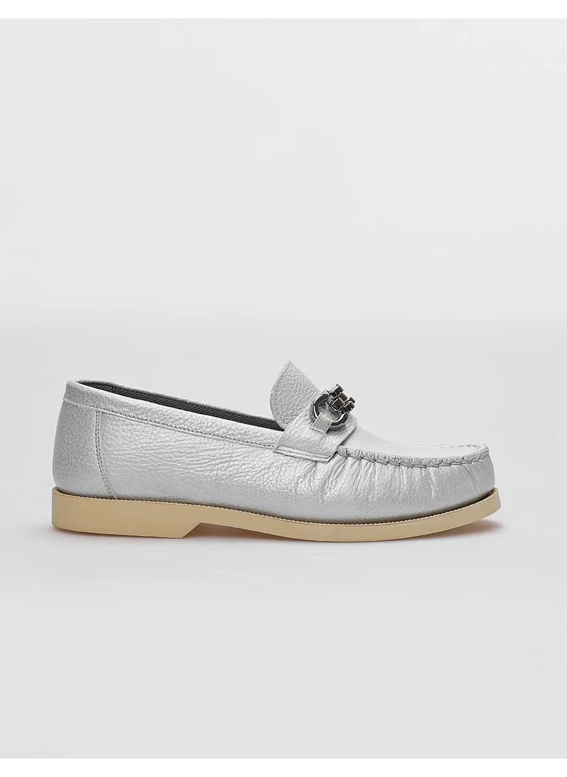 كاباني Leather Gray Buckle Women's Casual Shoes