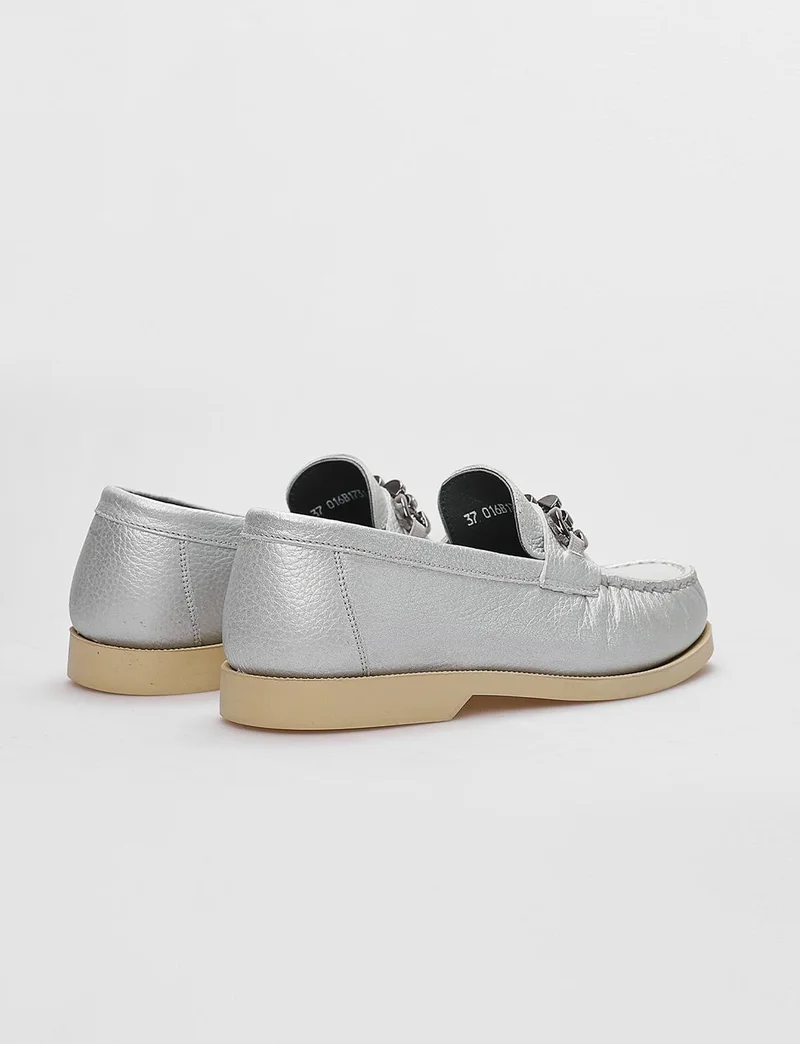 كاباني Leather Gray Buckle Women's Casual Shoes