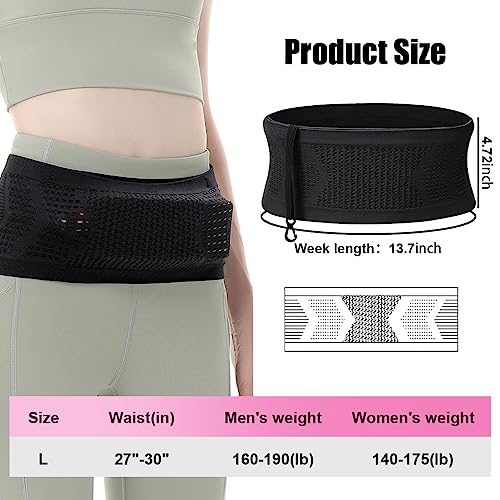 PALAY® Slim Running Belt Bag with Hook Elastic Open Waist Bag for Keep Phone, Keys, Earbuds, Waist Bag with Large Capacity Running Waist Pack for Workouts, Exercise, Cycling, Travel - Image 5