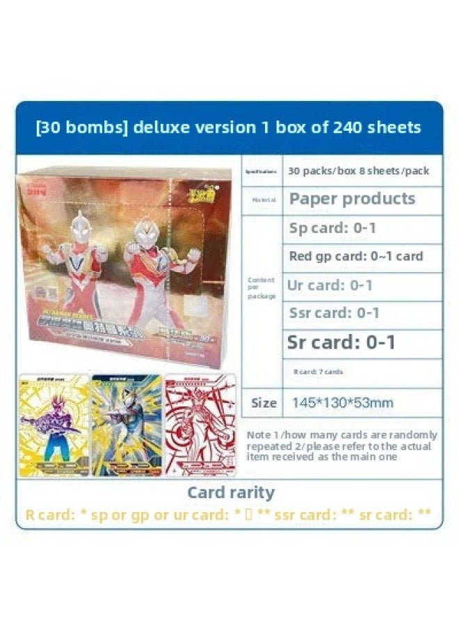 null - Genuine Ultraman Card Deluxe Edition No. 33 Bullet SP King Of Ultraman 25 Classic Edition 34 Shining Selorenga Brand-Color:【bullet 40】deluxe Edition 1 Box Of 30 Packs Of 180 Pieces - Image 1