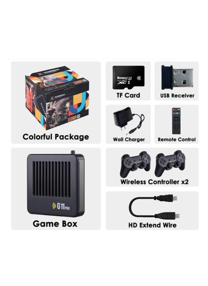 Generic - G11pro HD Retro Acrade Video Game Box, Game Stick Plug and Play TV Video Game Console Emulators with 2.4G Wireless Dual Controllers, 64G 3,000 Games - Image 1