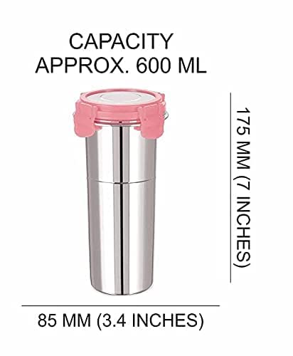 Fishvy Stainless Steel Glass Tumbler with Stainless Steel Lid Multicolor 400ml 600ml - Image 2