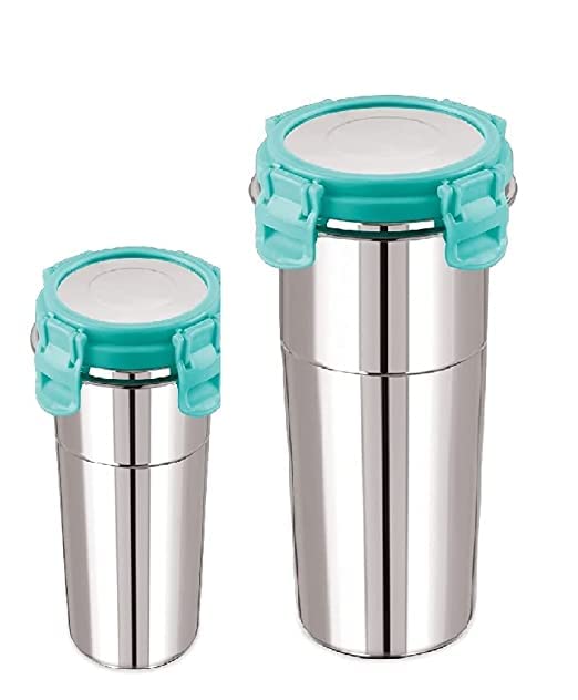 Fishvy Stainless Steel Glass Tumbler with Stainless Steel Lid Multicolor 400ml 600ml - Image 4