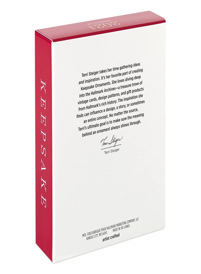 Hallmark Keepsake زينة عيد الميلاد التذكارية من هولمارك، مؤرخة بعام 2021، إطار صور على شكل قلب "أول عيد ميلاد لنا معًا". - Image 4