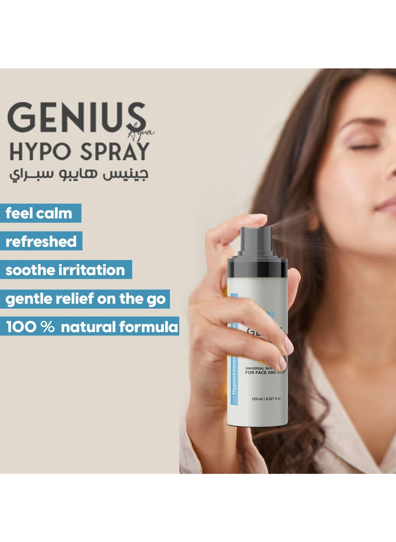 Genius Hypo Spray from so sandy - The first product in Egypt and the Middle East that contains hypochlorous acid to cleanse, soothe, and improve skin health. It helps reduce redness and is suitable for sensitive skin