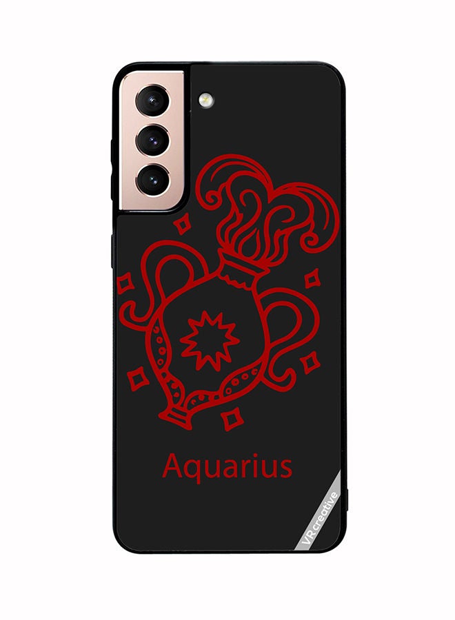 VR CREATIVE Protective Case Cover For Samsung Galaxy S21 Plus 5G Aquarius Zodiac Signs Design Multicolour - Image 1