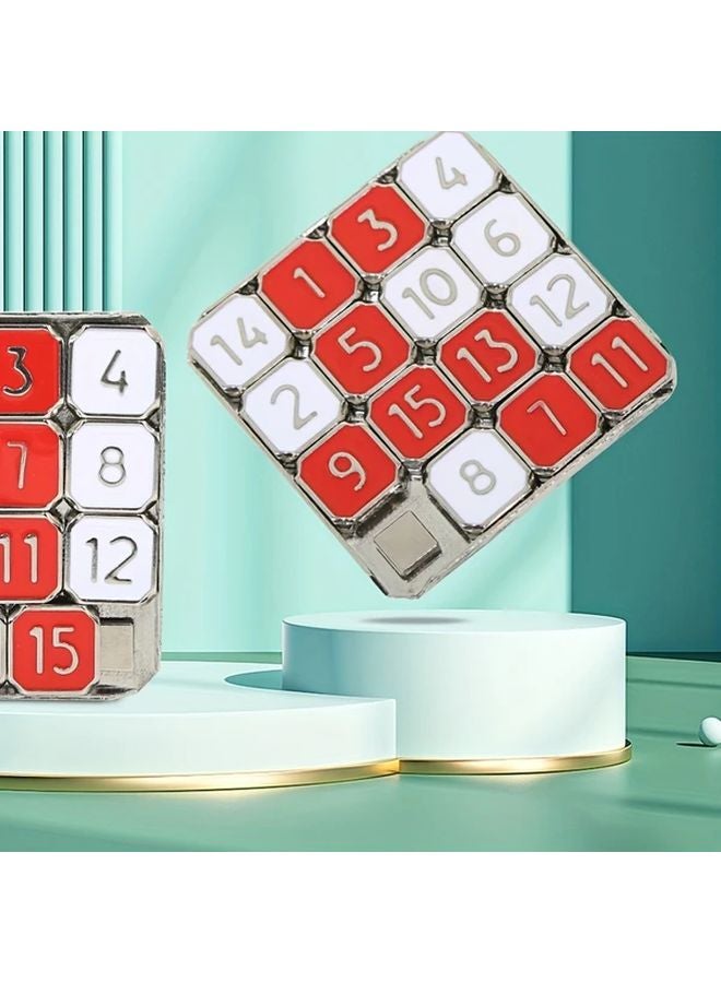 One Size Metal Digital Puzzle Brain Teaser Game Portable Huarong Road - Image 2