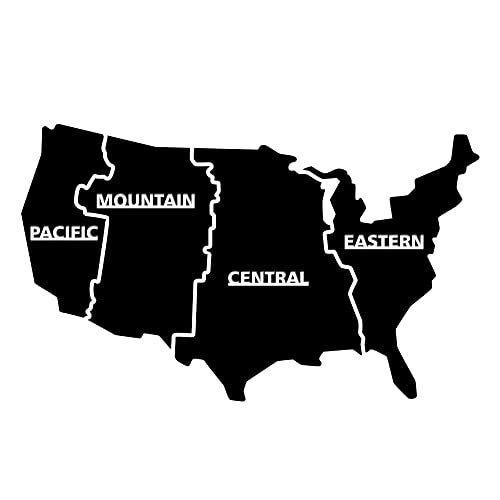 The Geeky Days US Time Zones Wall Clock United States Map Multiple Timezone Acrylic Wall Clock for Office Living Room Patriotic USA Home Decor - Image 3