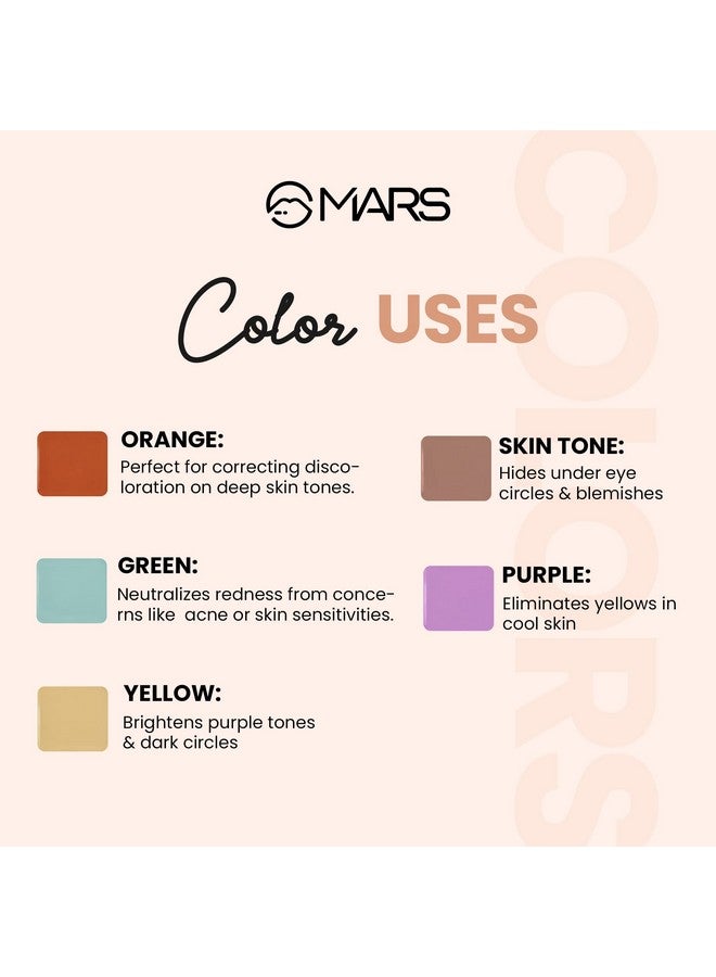 MARS Cover Rangers Creamy Concealer and Corrector Palette | Easy to Blend & Lightweight Concealer for Face Makeup (24 gm) (02-MULTICOLOR) - Image 4