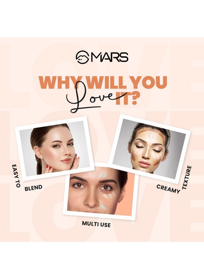 MARS Cover Rangers Creamy Concealer and Corrector Palette | Easy to Blend & Lightweight Concealer for Face Makeup (24 gm) (02-MULTICOLOR) - Image 2