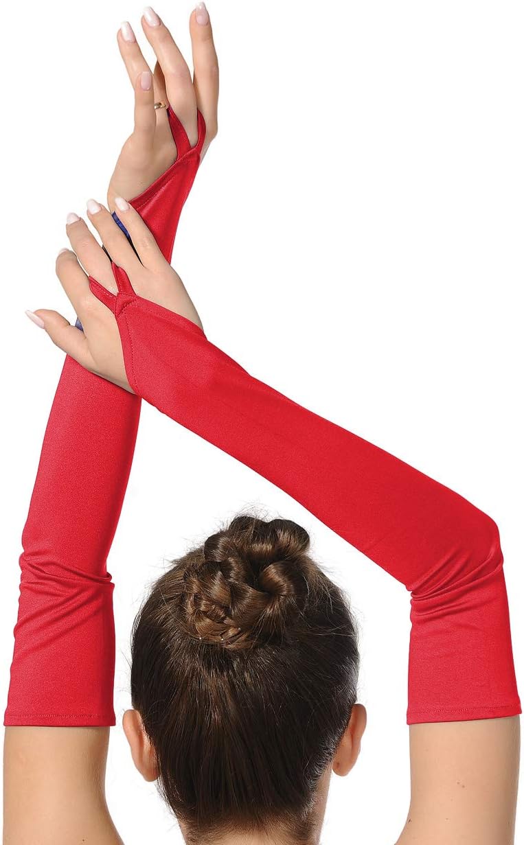 ALLNOWA Store Adult Unisex Elbow Length Spandex Fingerless Long Gloves Costume Glove One Size Fits All - Image 1