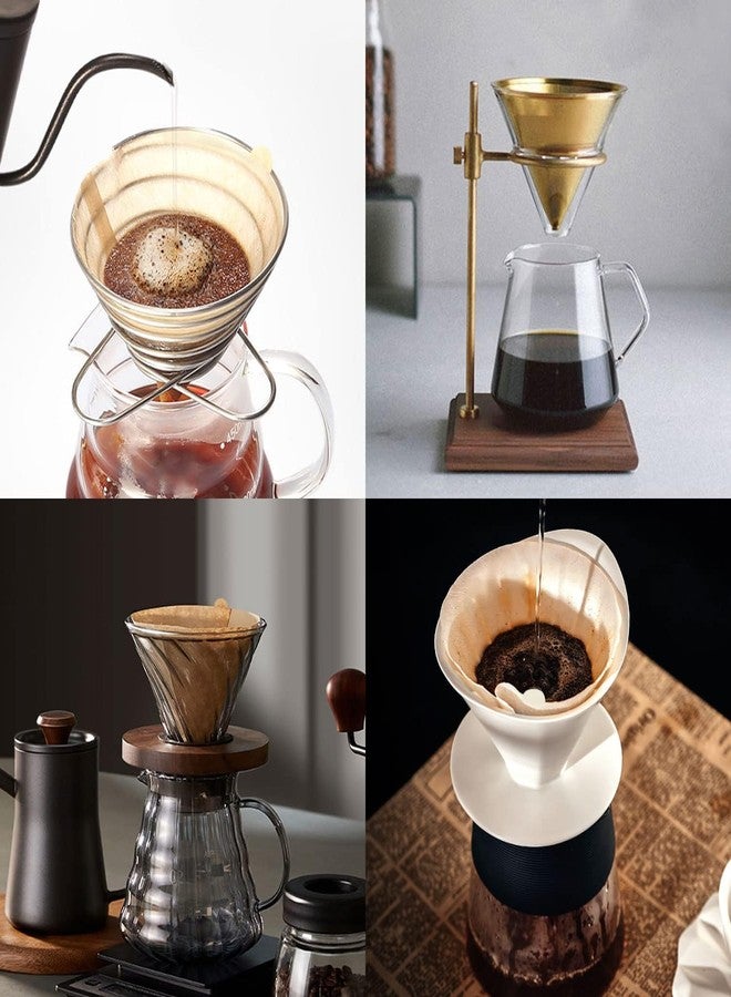 Clinuse Cone Coffee Filters #2, 200 Count Unbleached Size 02 Coffee Filter, Disposable Natural Paper Filters 2-4 Cup, 02 Cone Filters for Pour Over and Drip Coffee Maker - Image 5