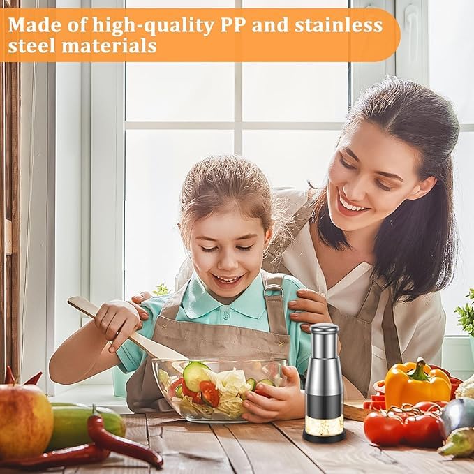 Calyrex Manual Pressed Chopper Hand Food Chopper 304 Stainless Steel Pressed Garlic Chopper Multifunctional Manual Garlic Press for Mincing Garlic Onion Potato Peppers Universal Silver - Image 5