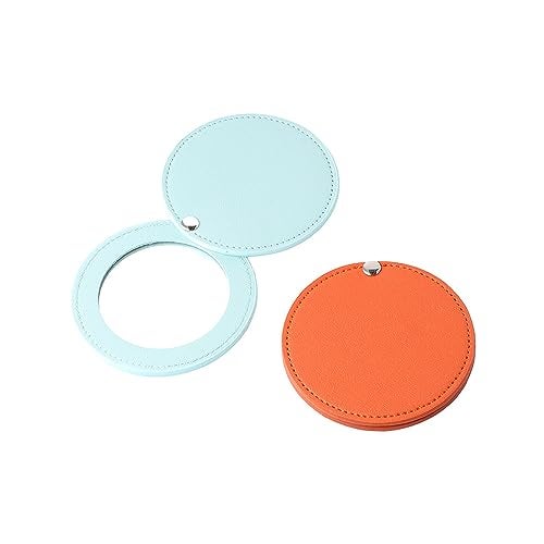 Pokinge Compact Stainless Steel Mirror, 3 Pack Small Pocket Mirror Portable Mini Travel Mirror with PU Leather Cover for Women Girls Travel Makeup - Image 4