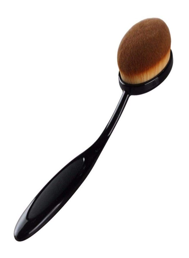SUNISA Black Oval Foundation Makeup Brush for Womens and Girls and 1 Makeup Sponge Beauty Blender - (Pack of 2) - Image 2