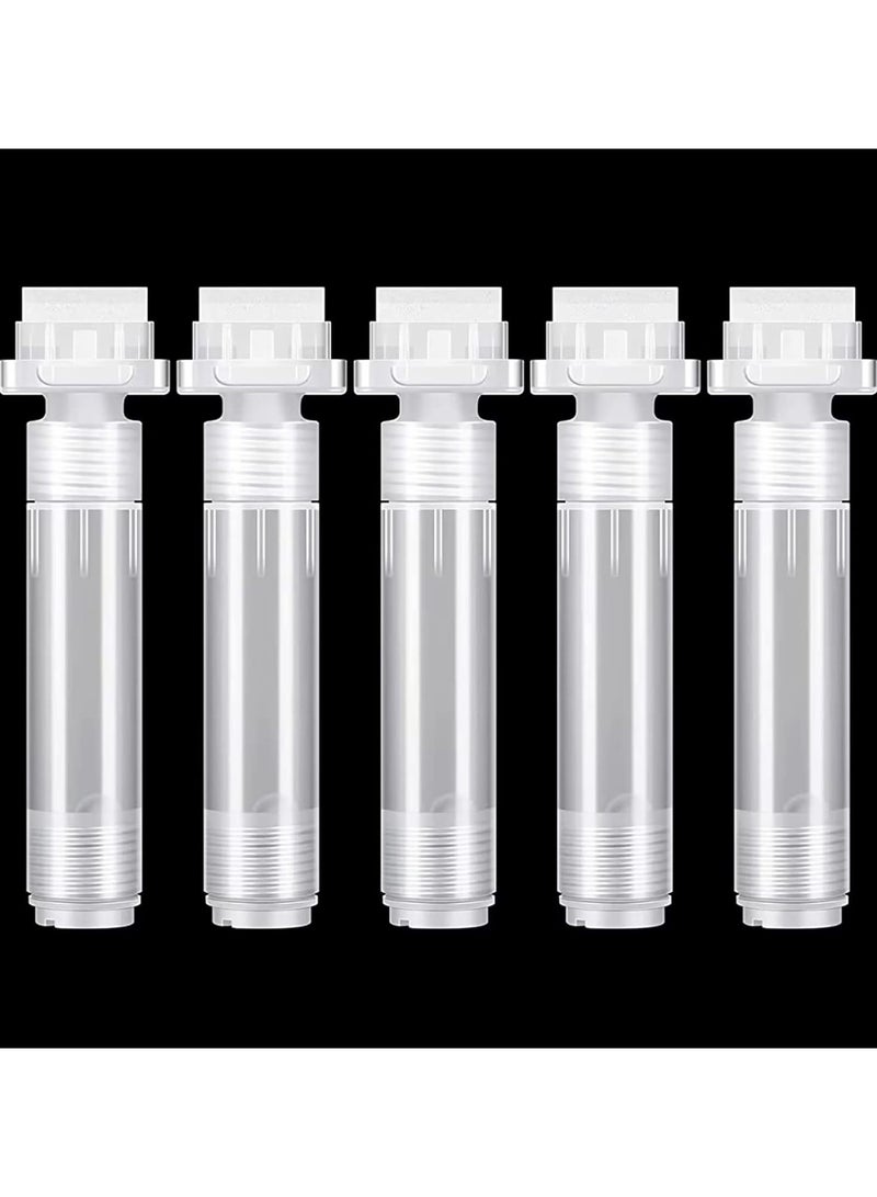 SOLARAE 5Pcs White Empty Paint Pens Acrylic Permanent Marker Blank Refillable Paint Pens Empty Refill Paint Markers Graffiti Markers Fine Tip Paint White Transparent Pen Tube for Painting 30 mm - Image 1