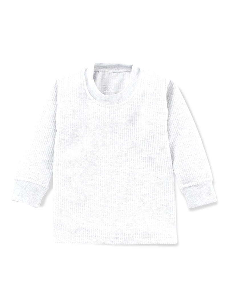 The Boo Boo Club Kids Winterwear Thermal Set Full Sleeves Body Warmer Top and Pyjama Set Combo for Unisex | Suitable for Heavy Winters White (11-12 Years) - Image 2