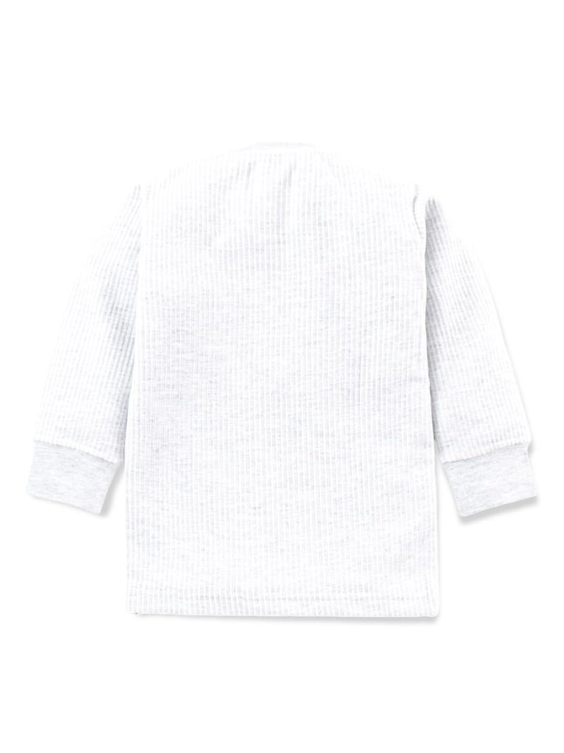 The Boo Boo Club Kids Winterwear Thermal Set Full Sleeves Body Warmer Top and Pyjama Set Combo for Unisex | Suitable for Heavy Winters White (11-12 Years) - Image 3