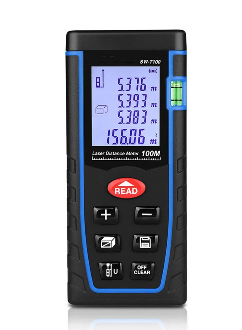 SW-T100 Laser Distance Meter Mini Digital Laser Rangefinder, Portable Range Measurement Tool for Indoor/Outdoor Use, High Accuracy Distance Measure Device -100m  - Image 1
