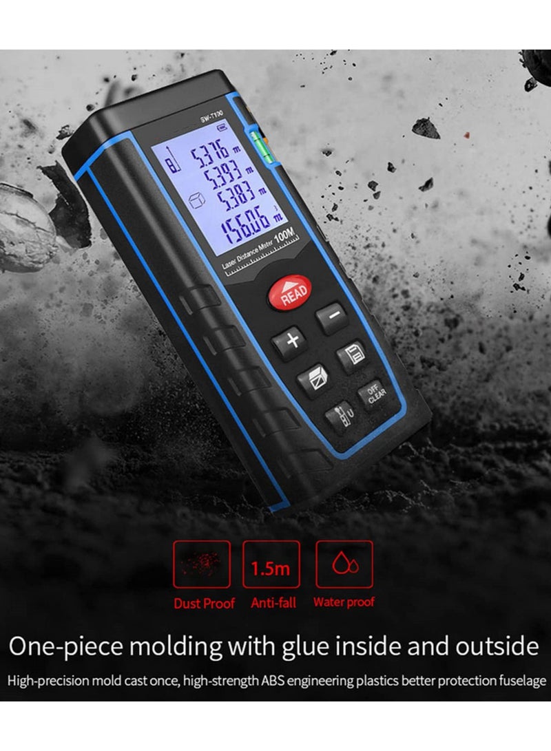 SW-T100 Laser Distance Meter Mini Digital Laser Rangefinder, Portable Range Measurement Tool for Indoor/Outdoor Use, High Accuracy Distance Measure Device -100m  - Image 5
