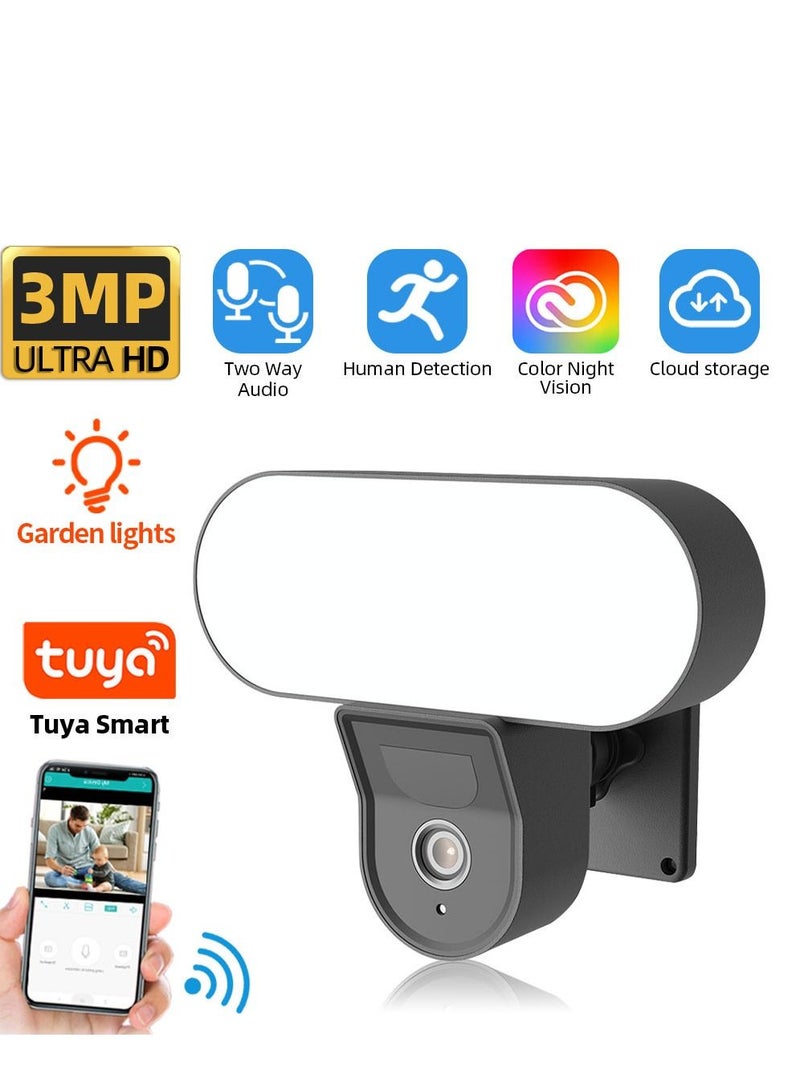 GULFLINK Floodlight 2K WiFi Camera 3MP Security Cam 10W Floodlight Siren Alarm Video Surveillance Smart Home Bulb Cam CCTV Street Cam  - Image 3