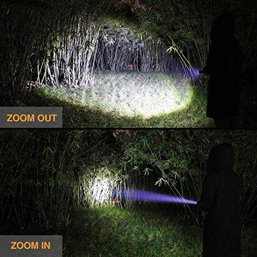 EverBrite Ultra Bright Tactical Flashlight, 900 Lumen Zoomable Adjustable Focus, 3 Light Modes, Heavy-Duty Aluminum Torch for Hurricane Supplies Camping, Includes 3C Alkaline Batteries - Image 3