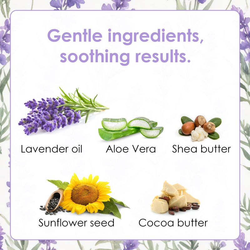 TruKid Lavender Cream - Sensitive Skin Baby Lotion for Newborns, Babies & Toddlers, All Natural Ingredient Skin Care for Kids Enriched with Shea Butter, Cocoa, Grape Seed Oil & Vitamin E, 3.4oz - Image 3