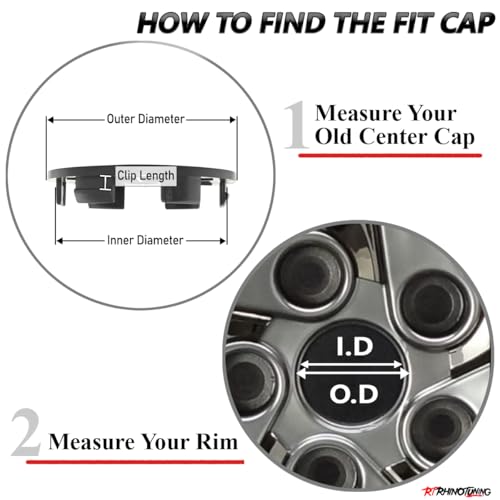 RTRHINOTUNING 68mm Wheel Center Caps for XXR 557 530 531 Rims, OD:68mm(2.68"), ID: 61.5mm(2.42") 4 Pack Hub Caps - Image 5