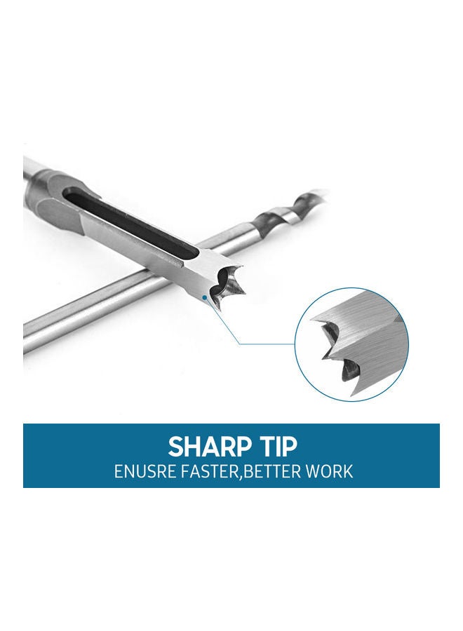 NIBEMINENT 7 Piece Square Hole Drill Bit Set Silver 22.5X5.5X13cm - Image 3