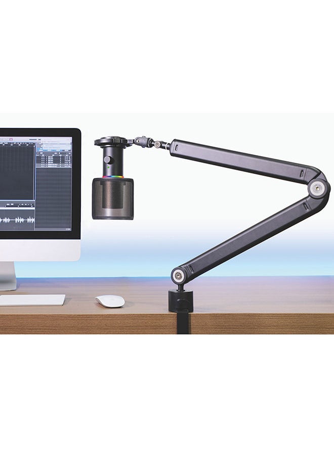 Generic - USB Microphone,with Boom Arm,Pop Filter,Mute Touch,RGB Control,Headphone Jack,for Streaming/Podcasts/Recording - Image 1