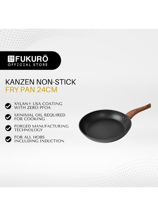 Fukuro Kanzen Forged Non-Stick Fry Pan - 24cm - Image 2