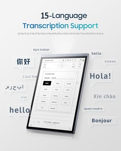 iflytek AINOTE Air 2 AI Paper Tablet with Pen,8.2" AI Note-Taking Tablet Writing Paper Tablets,Digital Notebook Support AI Voice-to-Text Transcription, Multi-Languages Chatgpt for Work/Meeting/Study - Image 4