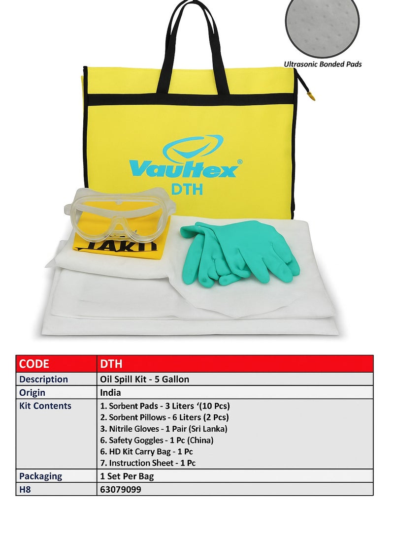 Vaultex Oil Spill Kit, 5 Gallon- DTH